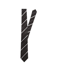 schwarze und weiße vertikal gestreifte Krawatte von Seidensticker
