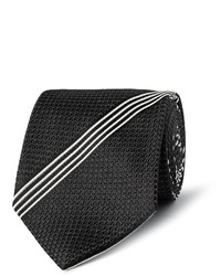 schwarze und weiße vertikal gestreifte Krawatte von Tom Ford
