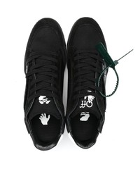 schwarze und weiße Wildleder niedrige Sneakers von Off-White