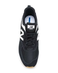 schwarze und weiße Wildleder niedrige Sneakers von New Balance