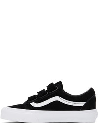 schwarze und weiße Wildleder niedrige Sneakers von Vans