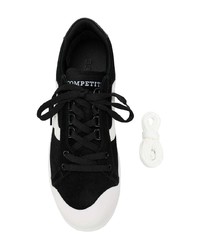 schwarze und weiße Wildleder niedrige Sneakers von Bally