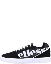 schwarze und weiße Wildleder niedrige Sneakers von Ellesse