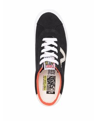 schwarze und weiße Wildleder niedrige Sneakers von Vans