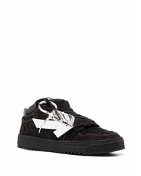 schwarze und weiße Wildleder niedrige Sneakers von Off-White