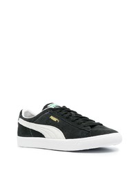 schwarze und weiße Wildleder niedrige Sneakers von Puma