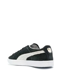 schwarze und weiße Wildleder niedrige Sneakers von Puma