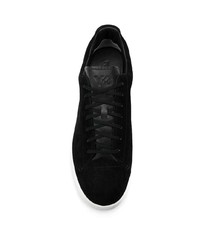 schwarze und weiße Wildleder niedrige Sneakers von Y-3
