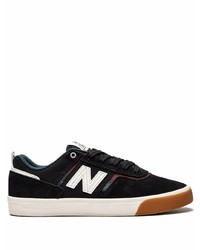 schwarze und weiße Wildleder niedrige Sneakers von New Balance