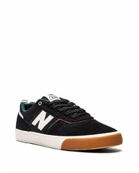 schwarze und weiße Wildleder niedrige Sneakers von New Balance