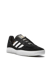 schwarze und weiße Wildleder niedrige Sneakers von adidas