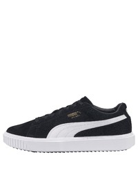 schwarze und weiße Wildleder niedrige Sneakers von Puma