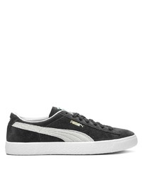 schwarze und weiße Wildleder niedrige Sneakers von Puma