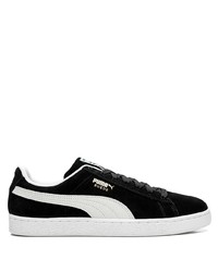 schwarze und weiße Wildleder niedrige Sneakers von Puma