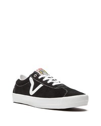 schwarze und weiße Wildleder niedrige Sneakers von Vans