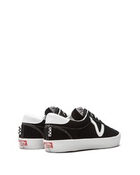 schwarze und weiße Wildleder niedrige Sneakers von Vans