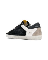 schwarze und weiße Wildleder niedrige Sneakers von Golden Goose Deluxe Brand
