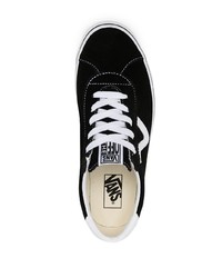 schwarze und weiße Wildleder niedrige Sneakers von Vans