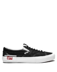 schwarze und weiße Wildleder niedrige Sneakers von Vans