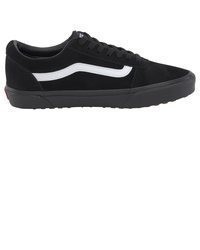 schwarze und weiße Wildleder niedrige Sneakers von Vans