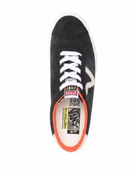 schwarze und weiße Wildleder niedrige Sneakers von Vans