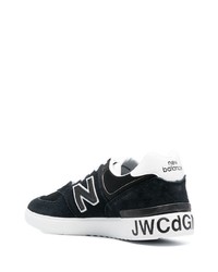 schwarze und weiße Wildleder niedrige Sneakers von Junya Watanabe