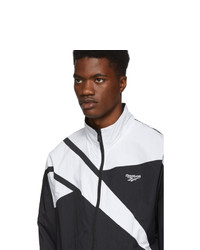 schwarze und weiße Windjacke von Reebok Classics