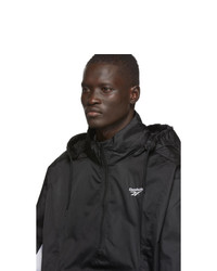 schwarze und weiße Windjacke von Reebok Classics