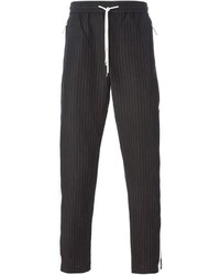 schwarze vertikal gestreifte Anzughose von Dolce & Gabbana