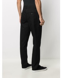 schwarze vertikal gestreifte Chinohose von Universal Works