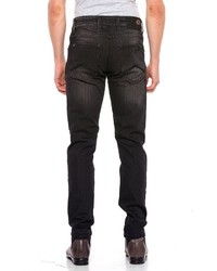 schwarze vertikal gestreifte Jeans von Cipo & Baxx