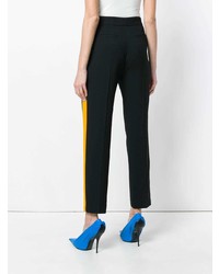 schwarze vertikal gestreifte Karottenhose von MSGM