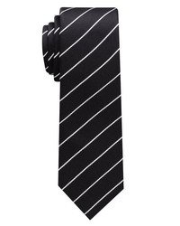 schwarze vertikal gestreifte Krawatte von Eterna