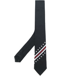 schwarze vertikal gestreifte Krawatte von Givenchy