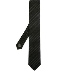 schwarze vertikal gestreifte Krawatte von Tonello