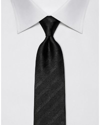 schwarze vertikal gestreifte Krawatte von Vincenzo Boretti
