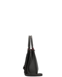 schwarze vertikal gestreifte Shopper Tasche aus Leder von Paul's Boutique