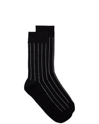 schwarze vertikal gestreifte Socken von Haider Ackermann