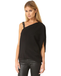 schwarze Perlen Bluse von Ramy Brook