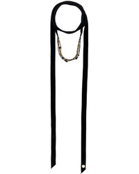 schwarze Perlen enge Halskette von Ann Demeulemeester