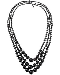 schwarze Perlen Halskette
