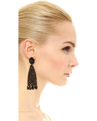 schwarze Perlen Ohrringe von Oscar de la Renta