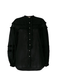 schwarze verzierte Bluse mit Knöpfen von N°21