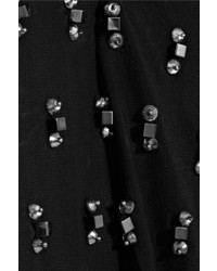 schwarze verzierte Bluse von Lanvin