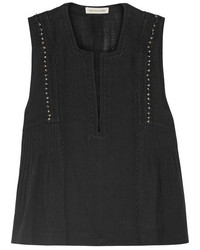 schwarze verzierte Bluse von Etoile Isabel Marant