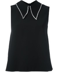 schwarze verzierte Bluse von McQ by Alexander McQueen