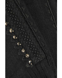 schwarze verzierte Bluse von Etoile Isabel Marant