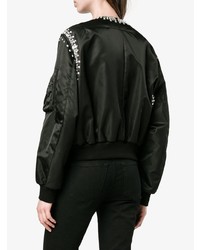 schwarze verzierte Bomberjacke von Givenchy