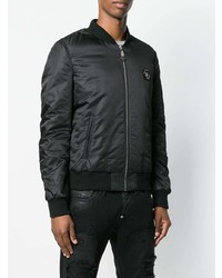 schwarze verzierte Bomberjacke von Philipp Plein