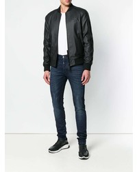 schwarze verzierte Bomberjacke von Philipp Plein